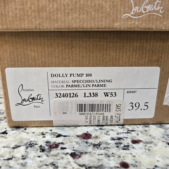 NEW Christian Louboutin Dolly Metallic Purple Pumps 100mm Size 39.5 - Picture 12 of 12